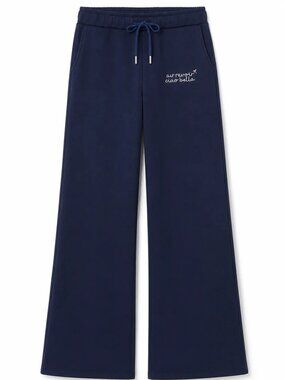 Cami Navy French Terry Wide Leg Jogger
